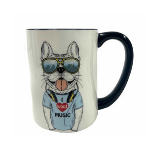 Hip Dog Animal Mug, Signature Housewares Inc, Stoneware, Nib, 17.5oz Capacity
